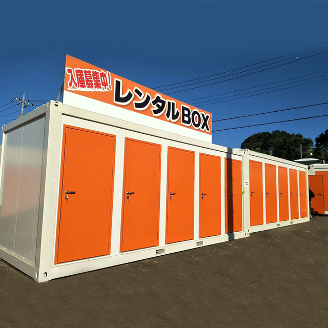 Customized Rental Box Storage Container Modular Portable Self Storage Unit Outdoor Mobile Warehouse with Multiple Doors