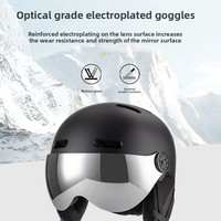 Nouveau Casque de Ski et Lunettes de Neige Tout-en-un pour Sports de Plein Air Transfrontaliers, Unisexe Adulte, pour Snowboard, Chaud et Sûr, Modèle ZL-S017 avec Lentille