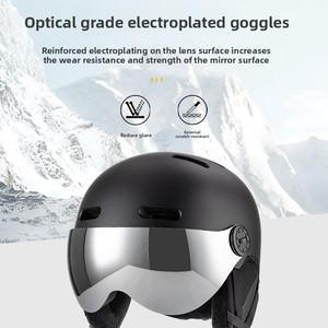 Grenzüberschreitender Neuer Outdoor-Sporthelm mit Schneebrille All-in-One Unisex Erwachsenen Snowboard Warmer Sicherheitshelm Modell ZL-S017 mit Linse - Product Image 3