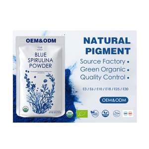 Organik mavi Spirulina tozu Phycocyanin yüksek Protein bağışıklık sistemi desteği sağlık için gıda sınıfı vakum paketlenmiş şişe - Product Image 1