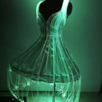 Robe de tutu classique en fibre optique pour femmes |   Tenue de performance lumineuse pour la scène, la compétition et les spectacles de danse