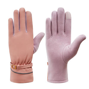 Women Winter Fashion Windproof Water Repellent Lined <b>Gloves</b> with Metal Buckle Wrist Strap <b>Touch</b> <b>Screen</b> for City Walk Commute - Product Image 3
