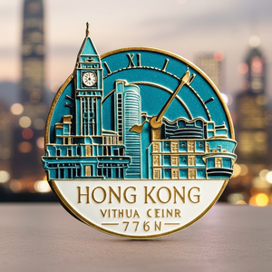 Épinglette en émail souple personnalisée, souvenir de <span class=keywords><strong>voyage</strong></span>, cadeau touristique, souvenir de vacances, badge métallique personnalisé, vente en gros directe d'usine - Product Image 1
