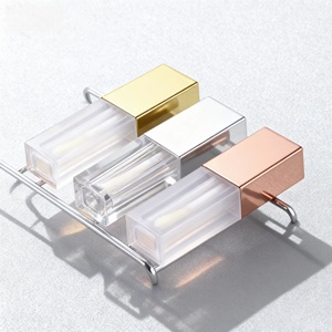 Tube de brillant à lèvres liquide rond coloré de 6 ml, contenant en plastique avec bouchon à vis blanc/noir/rose pour sérigraphie, cosmétiques et rouges à lèvres - Product Image 5