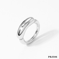 Bague géométrique minimaliste en acier inoxydable Gaovo pour femme, plaquée or 18 carats, bijou fantaisie épais, accessoire de mode, cadeau