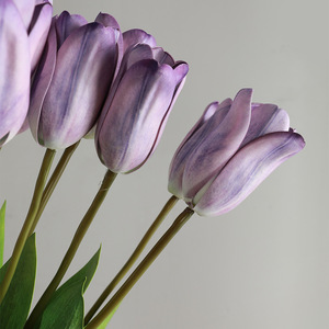 IFG Ingrosso 70cm <span class=keywords><strong>Fiori</strong></span> <span class=keywords><strong>di</strong></span> Tulipano Artificiali Real Touch per Matrimoni, Festa della Mamma, Halloween, Pasqua, Capodanno, Decorazioni per la Casa - 50 Pezzi - Product Image 4