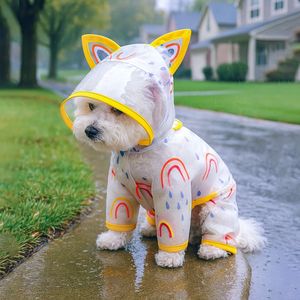 Nouveautés Printemps/Été PETCIRCLE : Vêtements pour chats et chiens, Imperméable arc-en-ciel, Poncho pour la saison des pluies, Quatre pattes - Product Image 4