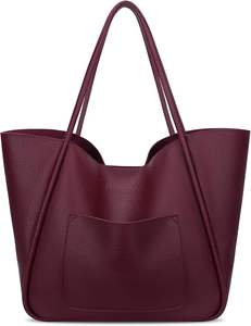 Sacs à bandoulière bordeaux de haute qualité en gros pour femmes, sacs fourre-tout de luxe en cuir PU avec fermeture éclair, résistants à l'eau, pour jeunes femmes - Product Image 1