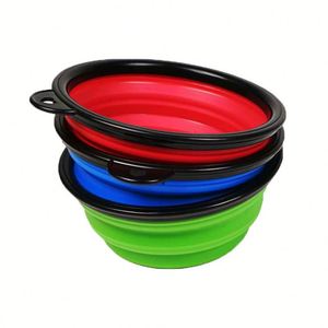 Hot Sell Custom Logo Small Water and Food <b>Folding</b> Portable Travel Silicone Collapsible Dog Bowl - Product Image 3