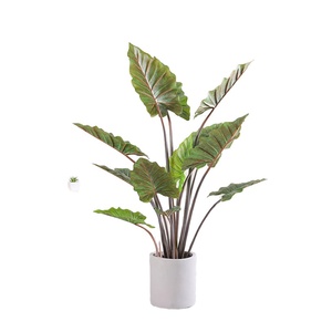 โรงงานขายส่งต้นไม้พลาสติกสีเขียวสูงสำหรับตกแต่งภายในโรงแรม - Product Image 1