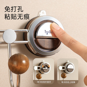 Hanging Rack Suction Cup Door Hanger Removable With Handle For Bathroom Kitchen Storage Coat Hooks - Product Image 5