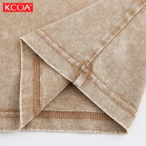 免费样品100% 棉男士超大酸洗t恤230克复古风格重平面设计定制标志实心图案 - Product Image 3