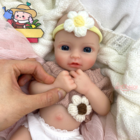 Fabrikverkauf Realistische Offene-Augen Silikon-Reborn-Puppe Weiche Lebensechte Offene-Mund-Komfortpuppe Fotozubehör Mini-Spielzeug für Mädchen