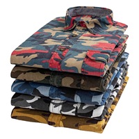 Usine En Gros Hommes Chemises Manteau De Mode Décontracté À Manches Longues Coton Blouses Classique Automne Street Wear Plus La Taille Tops