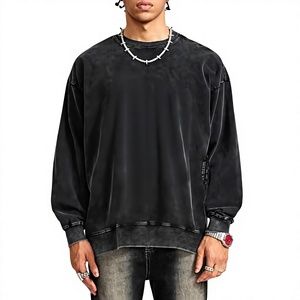 Sudadera de Hombre Oversize de Forro Polar Grueso, Estilo Vintage Casual, con Logotipo Personalizado, de Alta Calidad, Moderna, Holgada, Retro, con Lavado Ácido, 100% Algodón - Product Image 1