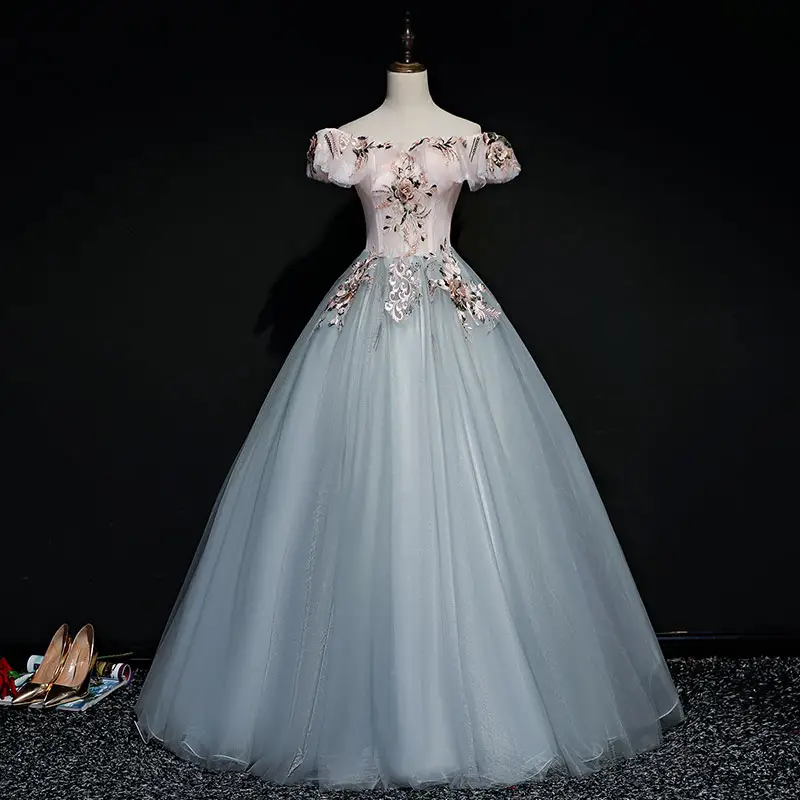 BYFQ023-vestido lujoso italiano para novia, PARA CENA vestido de noche, 2020