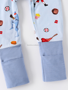 Nuovo Design all'ingrosso della fabbrica della cina vestiti del bambino stampa personalizzata Casual pagliaccetto Design primavera maniche lunghe abbigliamento morbido - Product Image 5