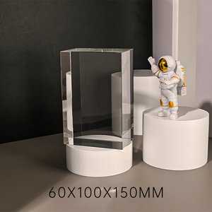 Spedizione veloce all'ingrosso 60*100*150mm cristalli Laser 3D foto cristallo cubo incisione spazi vuoti per artigiani - Product Image 5