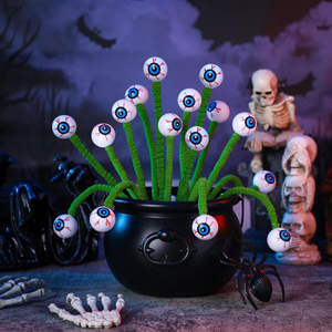 Decoración de Halloween con Ojos de Gusano de Arena, Adorno Floral Artificial Flexible y Espeluznante para el Hogar, Decoración para Fiestas en Interiores, Suministros y Regalos - Product Image 3