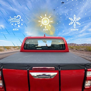 ฝาครอบกระบะท้ายรถแบบพับเก็บได้ ทำจากอลูมิเนียม สำหรับรถกระบะ Ram 1500, Tacoma และ Chevrolet Silverado - Product Image 2