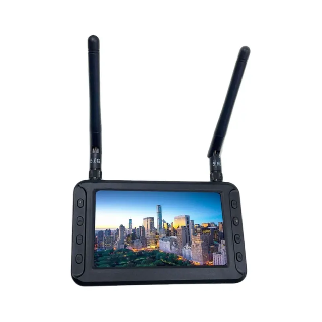 5.8G FPV Monitor with DVR 4.3 Inch LCD Display 16:9 30FPS Built-in Battery Can Record Monitoring