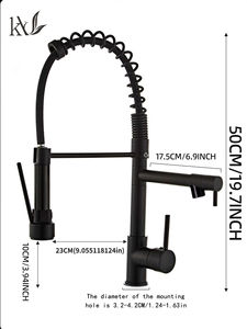 Yake Moderne De Luxe Or Rose <span class=keywords><strong>Double</strong></span> <span class=keywords><strong>Sortie</strong></span> D'<span class=keywords><strong>eau</strong></span> Prêt à Expédier Robinet De Cuisine Filigrane Robinet D'évier Robinet De Cuisine - Product Image 3