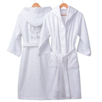 Vente de gros Peignoir à capuche pour femmes et hommes Peignoirs de luxe en éponge de coton