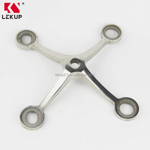 Offerta Speciale: Connettore a <span class=keywords><strong>Ragno</strong></span> Ausiliario Tipo K in Acciaio Inox 316 a 4 Bracci, 200mm, per Fissaggio a Parete in Vetro - Product Image 1