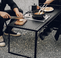 Kit de table de camping pliable en aluminium IGT avec étui de transport - Meubles d'extérieur portables pour pique-niques, voyages en camping-car et utilisation en extérieur