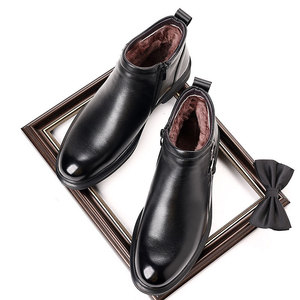 Soldes d'automne et d'hiver : Bottes montantes classiques en cuir confortables pour hommes, style habillé - Product Image 3