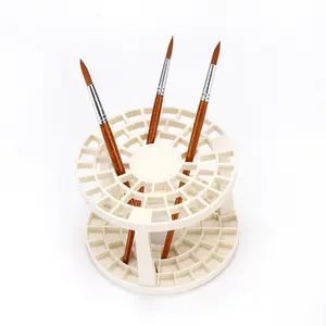 High quality Plastic Brush Holder Desk Stand Organize Holder Rack for Pens Paint Brushes Colored Pencils School Holder Tools