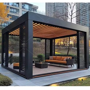 Pergola Bioclimatique Snow Turkey, auvent en aluminium, pergola à lames orientables motorisées en aluminium - Product Image 1