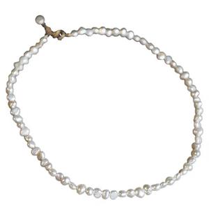 Collier vintage unique en perles d'eau douce naturelles de style baroque avec un design de marque de niche, chaîne de clavicule pour femmes, pendentif - Product Image 5