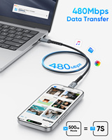 Cable de Carga Rápida SUNGUY USB C PD3.1 240W 5A, Cable de Datos y Alimentación USB, Cargador para el Mercado Europeo