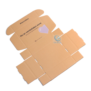 Gấp màu hồng Kraft các tông vận chuyển Hộp Tùy chỉnh có thể tái chế ăn mặc đồ lót quần áo bao bì sóng hộp bưu phẩm với logo - Product Image 4