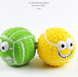 Chewing Latex <b>Ball</b> <b>Dog</b> Toy Squeaky Eco-Friendly Durable Cartoon Design Dental Health Bite Resistant - Product Image 5