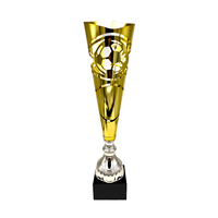 Coupe de trophée de football en métal doré Elor, best-seller, avec base en marbre, comme prix du premier rang pour les matchs de la saison de football masculine 2024