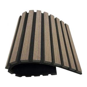 Panneaux acoustiques muraux à lattes SANYUAN modernes en MDF + polyester 2440 mm * 605 mm, réduction du bruit de 80 %, écologiques, hautement efficaces pour l'insonorisation - Product Image 1