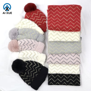 Conjuntos de Gorro y Bufanda a Rayas Grace para Otoño e Invierno, Gorro de Lana para Uso Diario al Aire Libre para Niños, Venta al Por Mayor de Fábrica - A la Moda - Product Image 2