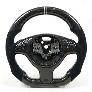 Volant en cuir suédé italien personnalisé TDD avec fibre de carbone pour BMW E46 M3 M5 E46 E39 X5 E53 Z3 E36 - Product Image 1