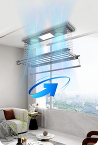Remote control lifting voice control disinfection air <b>drying</b> wall mounted <b>electric</b> <b>drying</b> <b>rack</b> - Product Image 2
