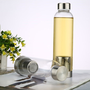 กระบอกน้ำแบบมีปลอกไนลอนใส่น้ำ,แก้วบอโรซิลิเกตทรงสูงปราศจากสาร Bpa - Product Image 3