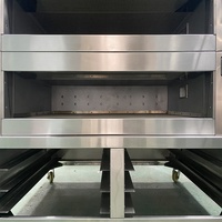 Peralatan Panggang Komersial DEBACK, Oven Dek Otomatis Tipe Eropa, Baja Anti Karat, Kontrol Digital