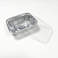 Barquette alimentaire rectangulaire jetable en aluminium RE130 260ML, bac de cuisson profond pour rôtir, cuire, réchauffer, emporter