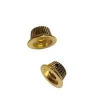 Bouton de potentiomètre de guitare personnalisé en aluminium et laiton de 6 mm usiné CNC, pièce de rechange avec usinage par électroérosion à fil