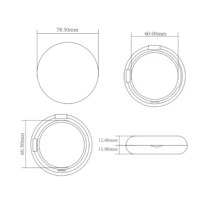 Boîte vide pour crème BB en mousse ronde rouge lactée personnalisée de 15 g avec miroir, boîte en plastique pour cosmétiques, emballage