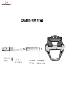 Pédale de vélo autobloquante avec cales en nylon couleur carbone, roulements étanches en Cr-Mo, pièces de pédale gratuites pour <span class=keywords><strong>le</strong></span> cyclisme sur route - Product Image 6