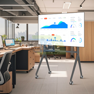 KALOC AS120 Carrello <span class=keywords><strong>TV</strong></span> con <span class=keywords><strong>Supporto</strong></span> a Quattro Gambe, Piantana da Pavimento per <span class=keywords><strong>TV</strong></span> fino a 100 Pollici, <span class=keywords><strong>Supporto</strong></span> a Parete, Espositore Pubblicitario per Schermo Piatto - Product Image 4