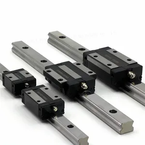 Square Linear Motion Guideway Guide Rail with Bearing Carriage Slider Slide Block for CNC Machine DIY and Linear Motion Products