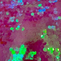 Échantillons de tissu de mariée en dentelle brodée à carreaux de 18 mm, avec paillettes jaune fluo aux teintes vives et brillantes, pour robe de mariée
